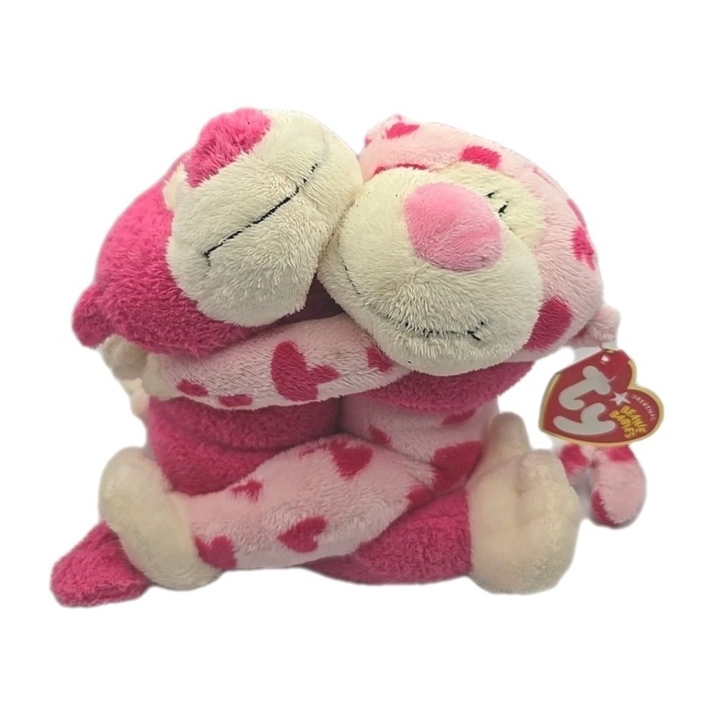 2005 Ty Beanie Baby "Romeo & Juliet" Retired Valantine Pink Hearts Monkeys BB9